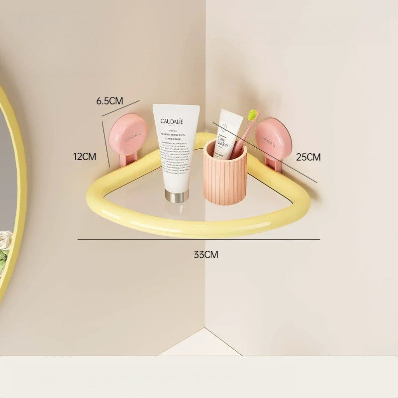 Silicone Bathroom Shower Shelf: Easy Install, Non-Slip, Wall-Mounted