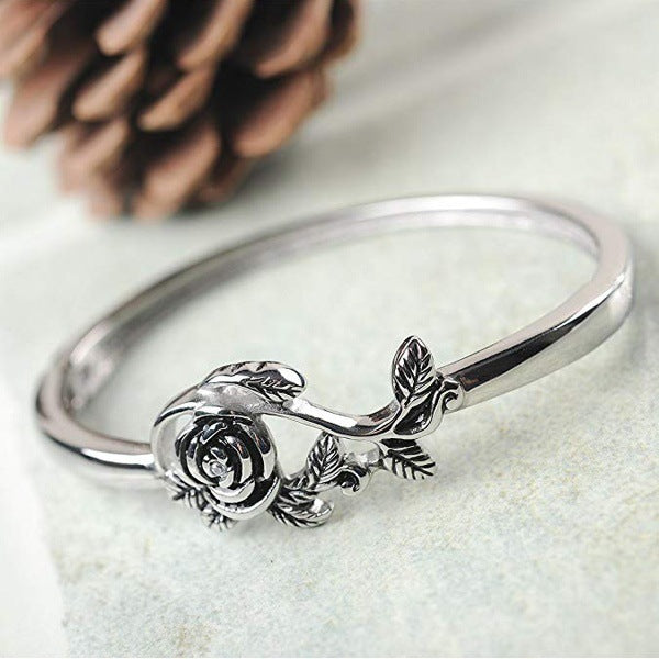 Anillo de Rosa en Plata 925 Tailandesa – Estilo Vintage para Compromiso o Aniversario