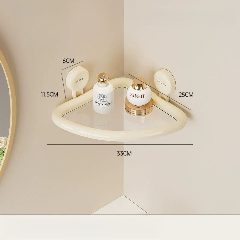 Silicone Bathroom Shower Shelf: Easy Install, Non-Slip, Wall-Mounted