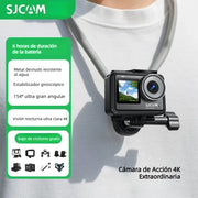 Cámara de acción SJCAM SJ11 con doble pantalla, cámara para motocicleta, cámara 4K Ultra HD, vista panorámica