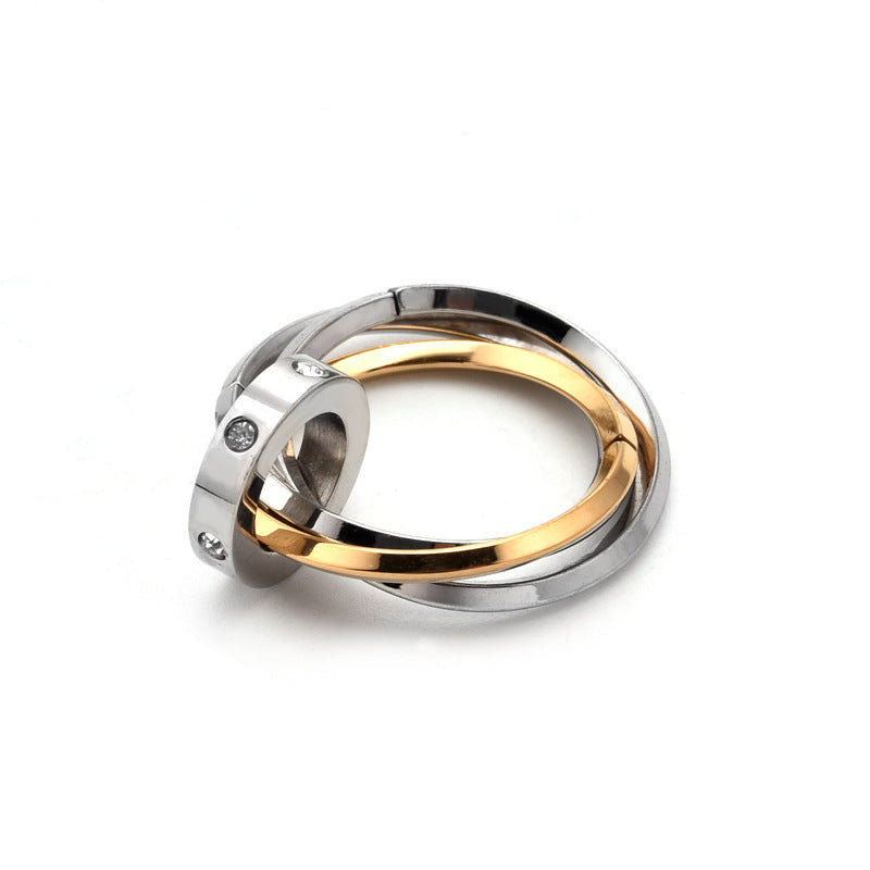 Cadena para Hombre de Acero Inoxidable – Dije de Anillos entrelazados