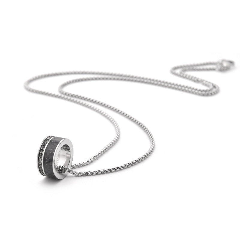 Collar de Cadena en Acero Inoxidable para Hombre con Anillo Grueso – Estilo Motociclista