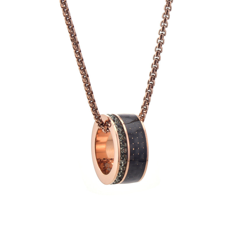 Collar de Cadena en Acero Inoxidable para Hombre con Anillo Grueso – Estilo Motociclista