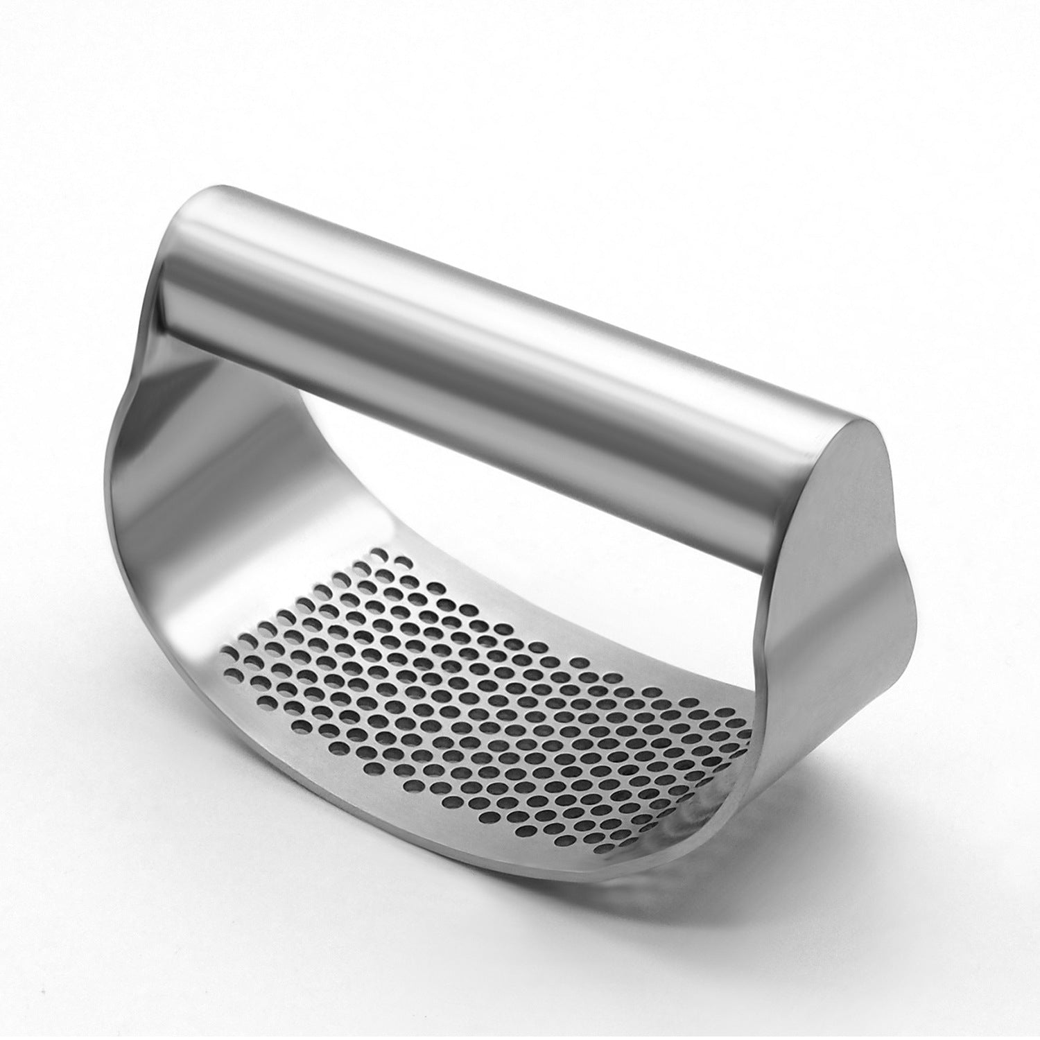 Triturador de ajo y jengibre en acero inoxidable grado alimenticio y ergonómico