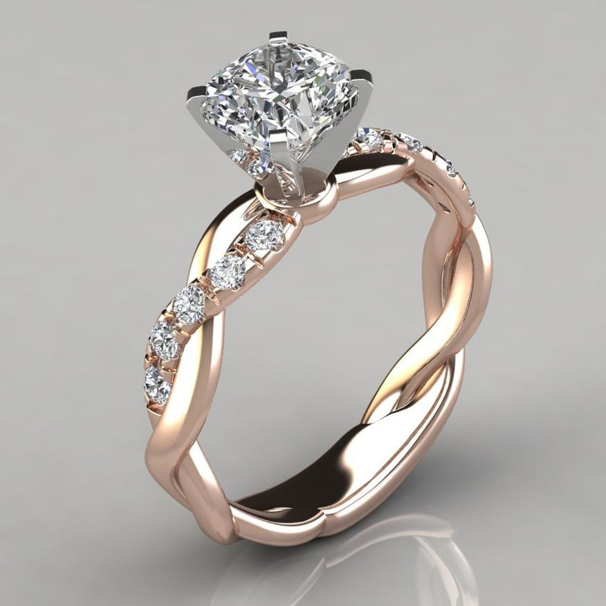 Anillo de Compromiso para Mujer en Plata 925 con Zirconia Cúbica – Disponible en Oro Rosa, Dorado y Plata