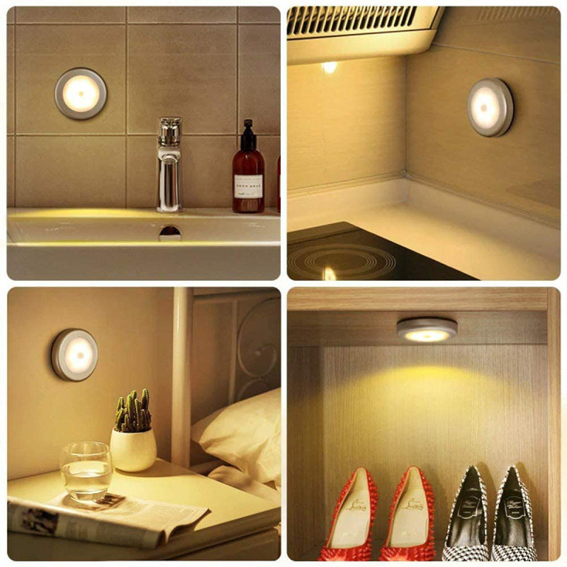 Set de 3 Luces Nocturnas con Sensor de Movimiento: Iluminación Inteligente para Armarios, Escaleras y Mesita de Noche, Control Fotosensible