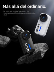 SJCAM Speed Shadow C100 Mini Cámara de Acción - Grabadora para Motocicleta y Ciclismo, Cámara 4K HD (No Panorámica 360)