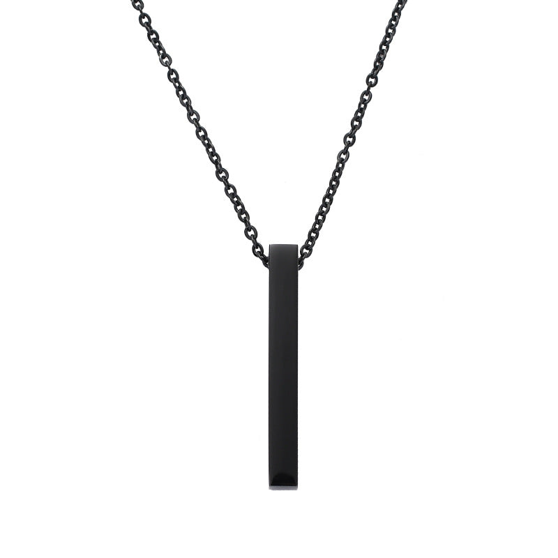 Colgante de Pareja Grabable en Acero Inoxidable – Rectángulo Minimalista