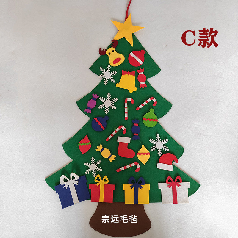 Árbol de Navidad de Fieltro | Decoración Festiva para Niños con Adornos Desmontables
