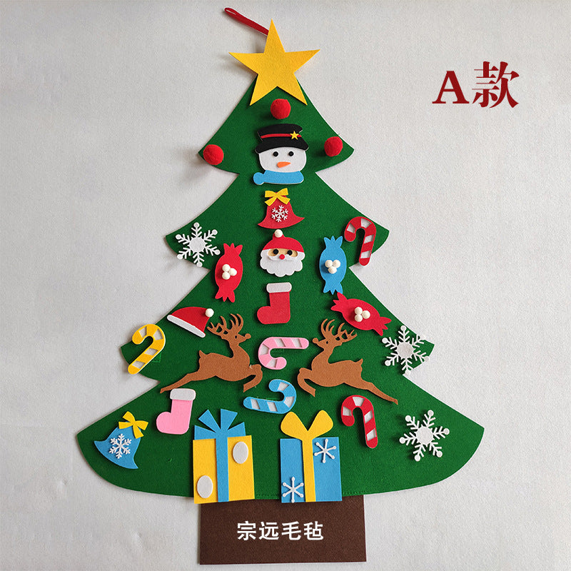 Árbol de Navidad de Fieltro | Decoración Festiva para Niños con Adornos Desmontables