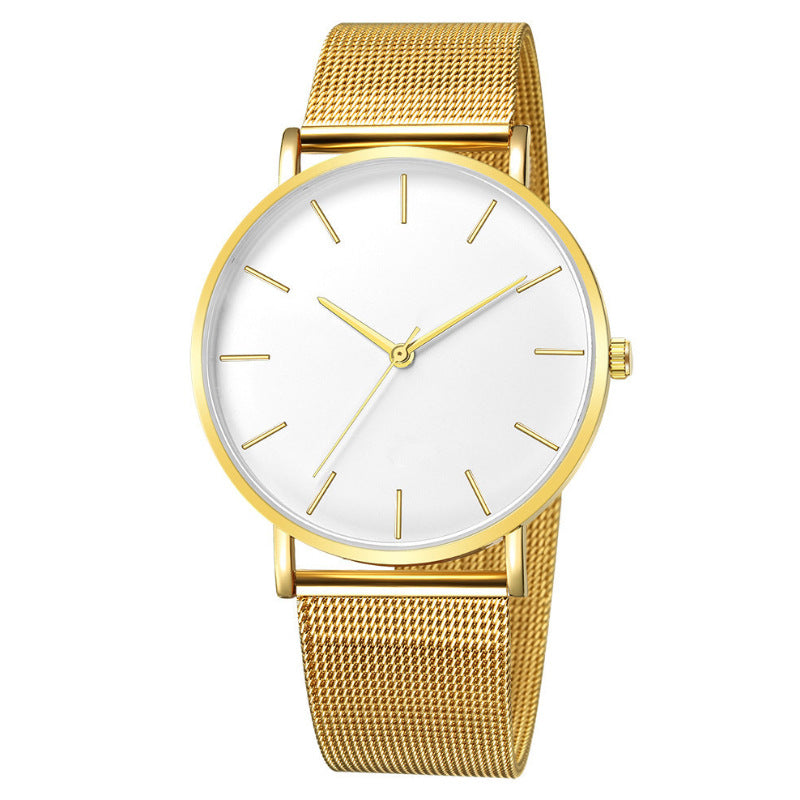 Reloj masculino con diseño simple y correa metálica