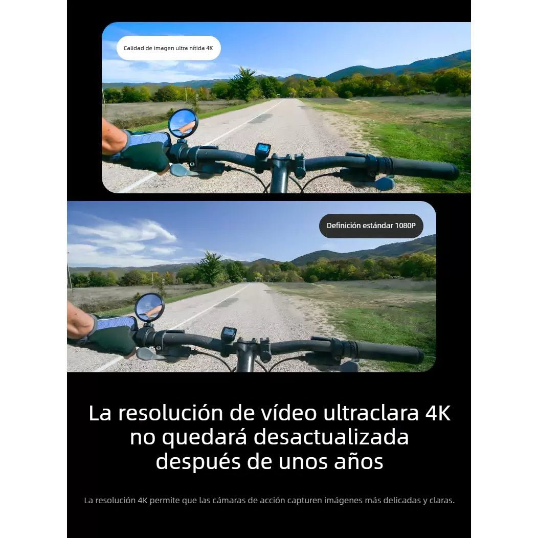 SJCAM Speed Shadow C300 Mini Cámara de Acción para Motocicleta, Grabadora de Conducción, Cámara 4K No Panorámica 360 para Vlogs