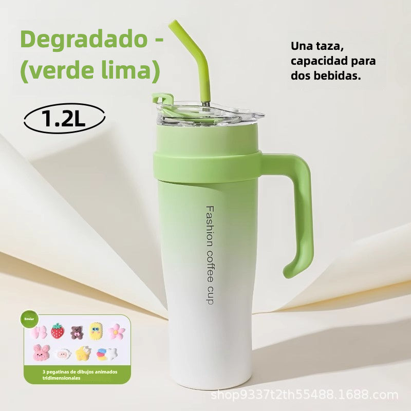 Large Capacity Water Cup: New Stainless Steel Double Drink Cup for Drinks, Shakes, and Iced Tea