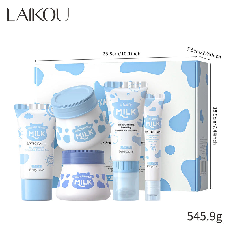 Kit  Facial con Leche y Niacinamida:  Hidratación y Nutrición LAIKOU
