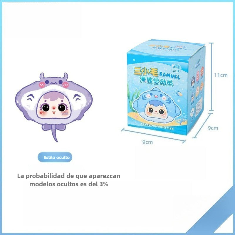 Llavero de Peluche Animalitos de Mar Samuel – Caja Sorpresa Coleccionable