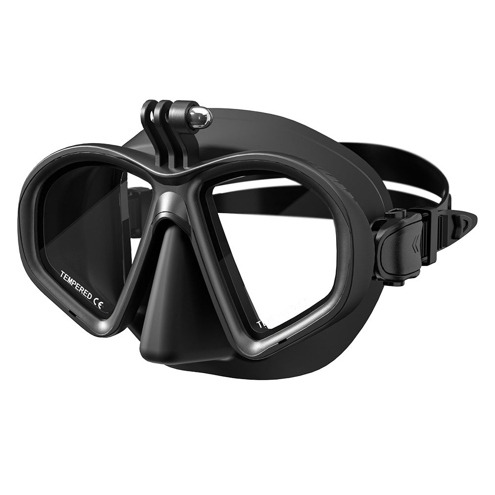 Máscara de buceo con soporte integrado para cámara
