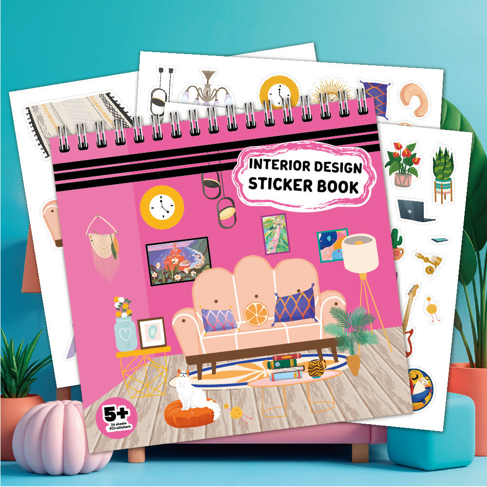 Fashion Clothing Coloring Stickers: Girl Fashion Sketch Design Kit
