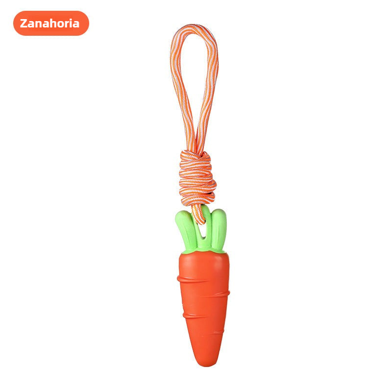 Set de Vegetales Sonoros para Perros: Zanahoria Berenjena Maíz, Juguetes Interactivos Resistentes, Limpieza Dental y Entretenimiento