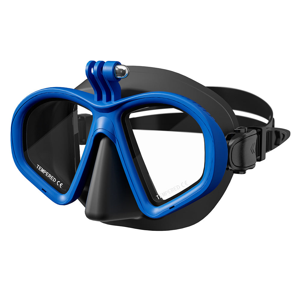 Máscara de apnea con soporte frontal para cámara GoPro