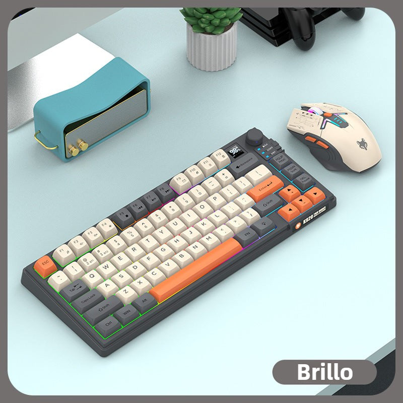 Teclado y Ratón Inalámbricos Bluetooth K920: Doble Modo, Pantalla, Controlador de Rueda, Tres Colores