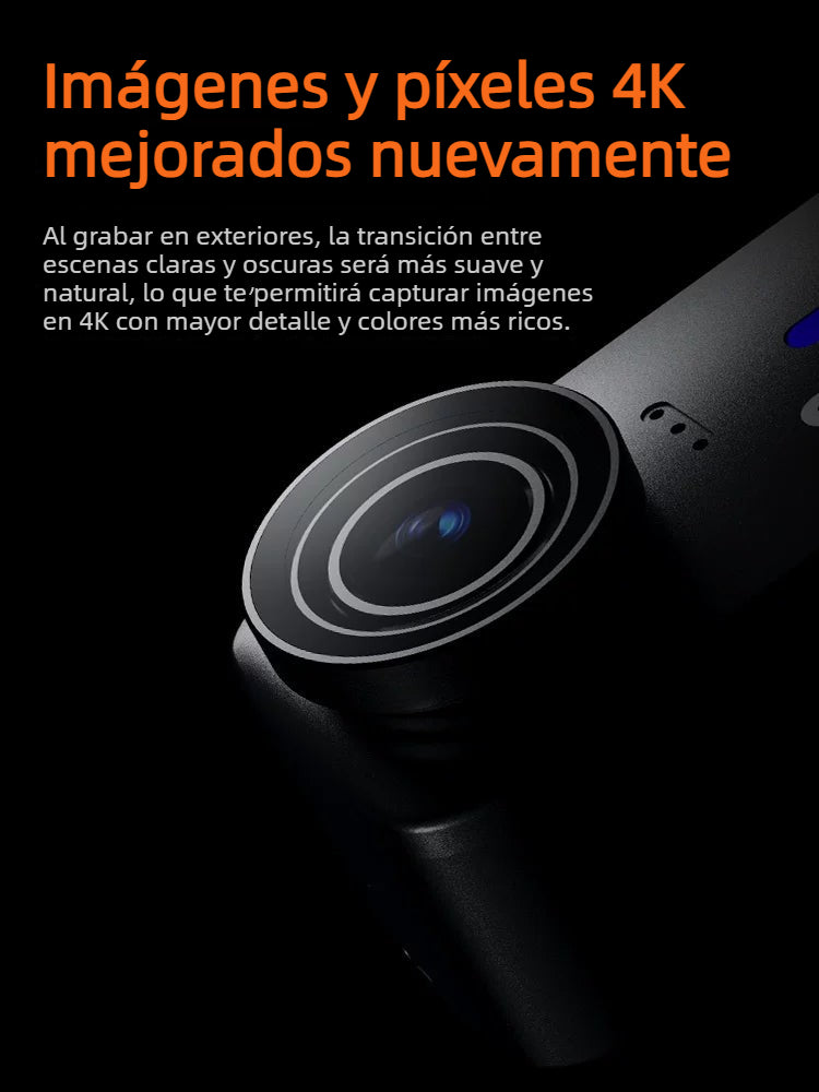 SJCAM Speed Shadow C100 Mini Cámara de Acción - Grabadora para Motocicleta y Ciclismo, Cámara 4K HD (No Panorámica 360)