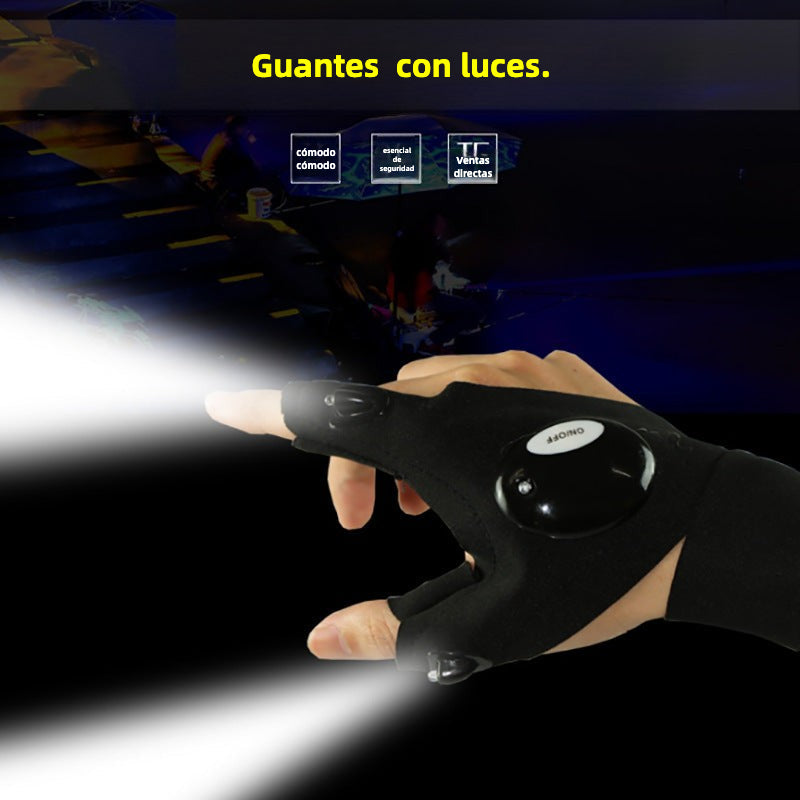 LED Fishing Gloves with Light for Night Repair and Emergency