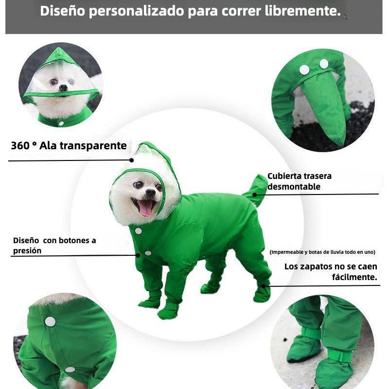 Complete Waterproof Pet Raincoat for Cats and Dogs: Teddies, Bichons, French Bulldogs