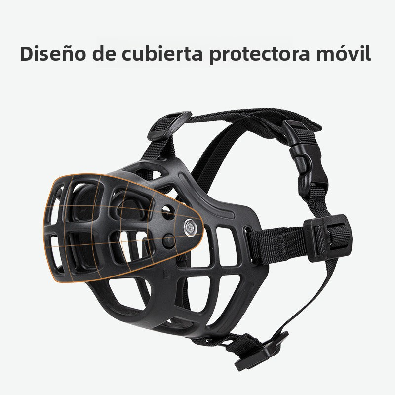 Adjustable Silicone Dog Muzzle for Biting Prevention and Safety