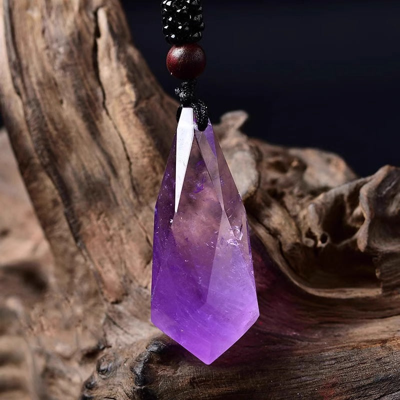 Colgante con piedras naturales: Amatista, Fluorita, Obsidiana, Lapislázuli y más