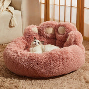 Cama para Gatos con Forma de Patita: cama para Otoño e Invierno, Semi-Cerrada, Lavable.