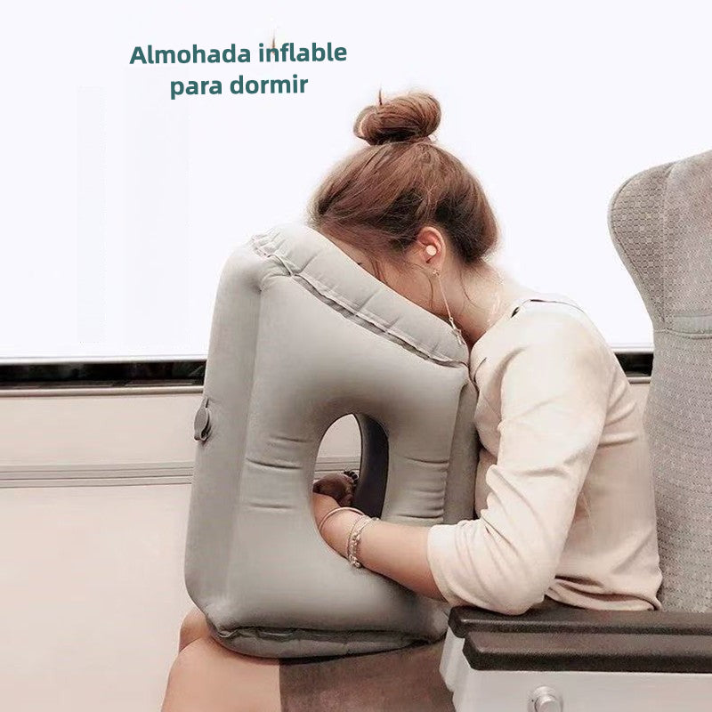 Inflatable Nap Pillow for Travel and Office: Comfortable Rest on Trains