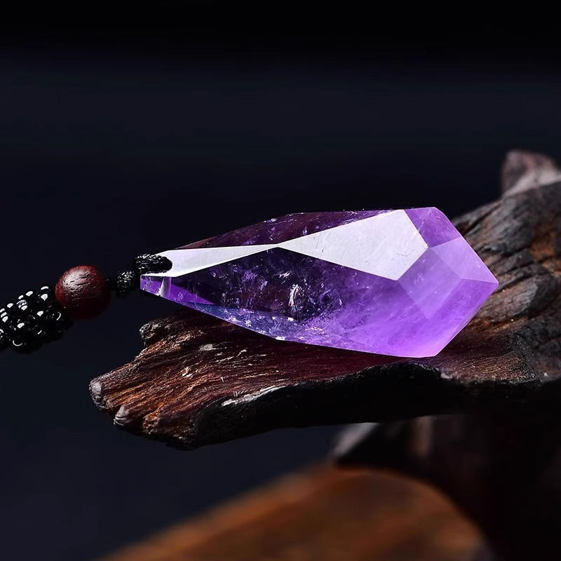Colgante con piedras naturales: Amatista, Fluorita, Obsidiana, Lapislázuli y más