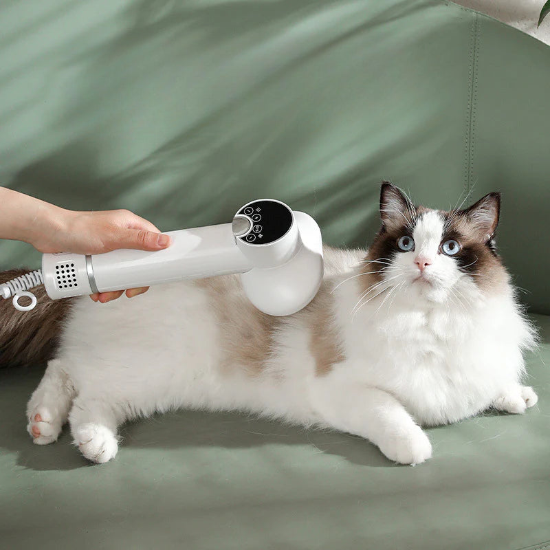 Cepillo secador eléctrico 2 en 1 para perros y gatos- Fácil de Limpiar