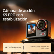 DTUP Cámara Deportiva HD Impermeable con Antivibración para Moto | Vlog, Uso Exterior, Pesca y Ciclismo K9PRO