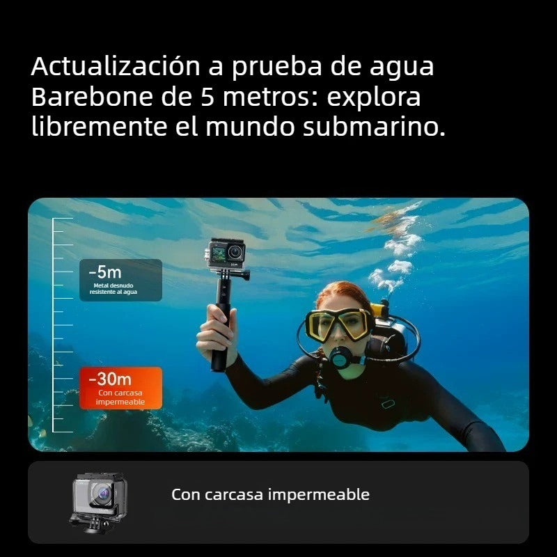 Cámara de acción SJCAM SJ11 con doble pantalla, cámara para motocicleta, cámara 4K Ultra HD, vista panorámica