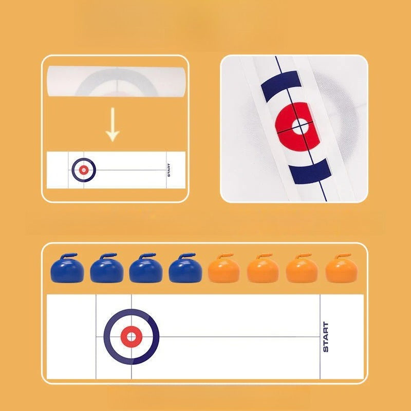 Juego de Mesa para Niños tipo Curling y Hockey con Piezas Deslizables