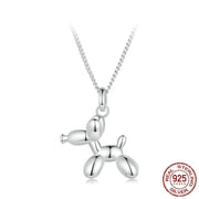 Collar con Dije de Perro Globo Creativo en Plata S925