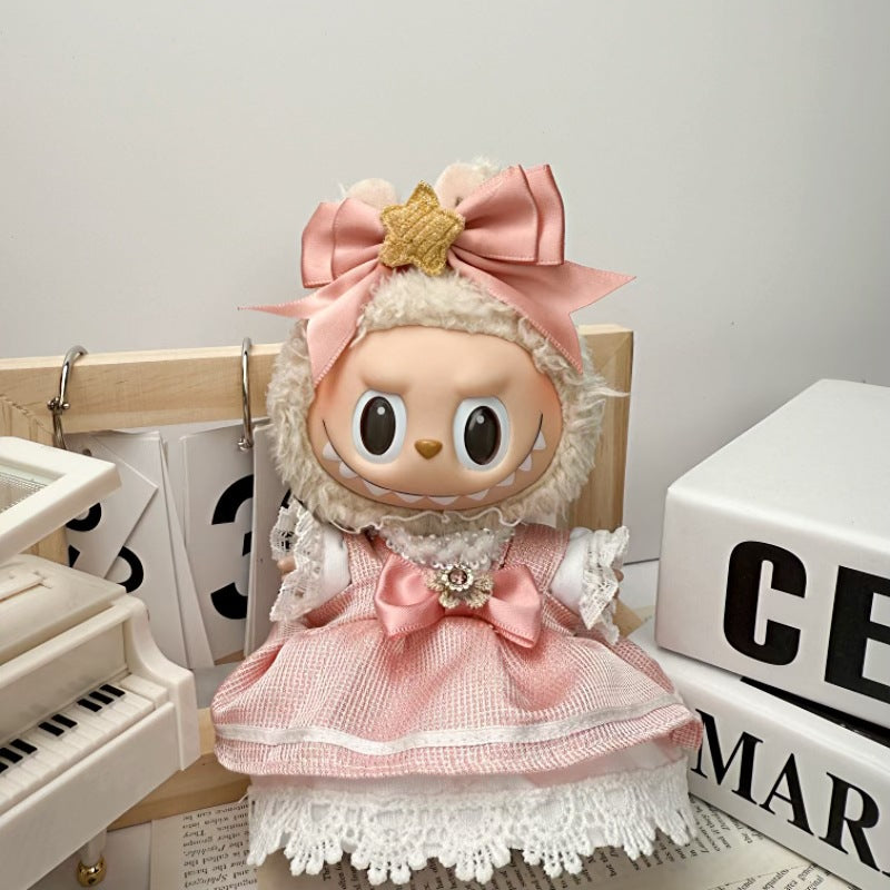 Soft Saga: Compatible with Labubu, Clothing Set, Accessories for 17cm Dolls, Accessories for Labubu (No Doll)