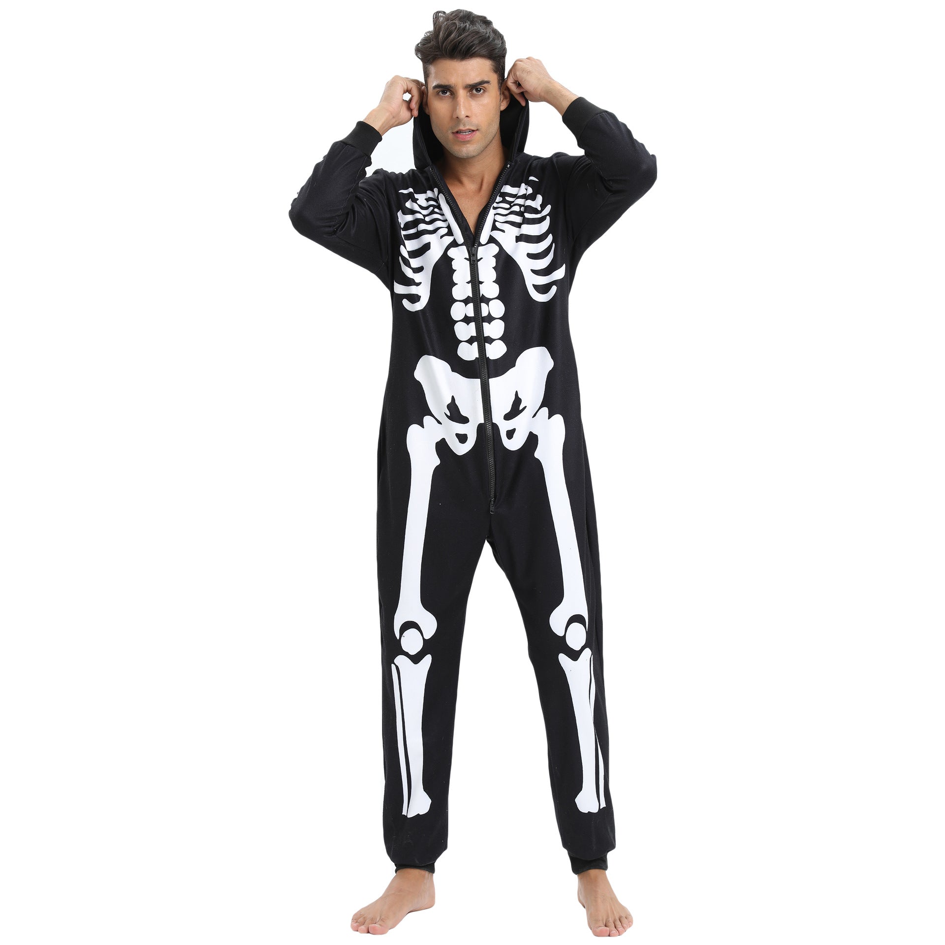 Pijama de Halloween para Hombres con Calavera: Disfraz Comodidad y Estilo