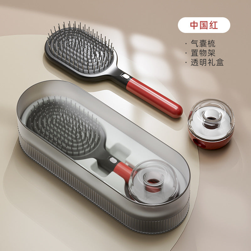 Cepillo Antiestático de Almohadilla de Aire: Masaje con Cerdas de Acero para Cabello Largo, Seco o Húmedo, y Efecto Voluminizador