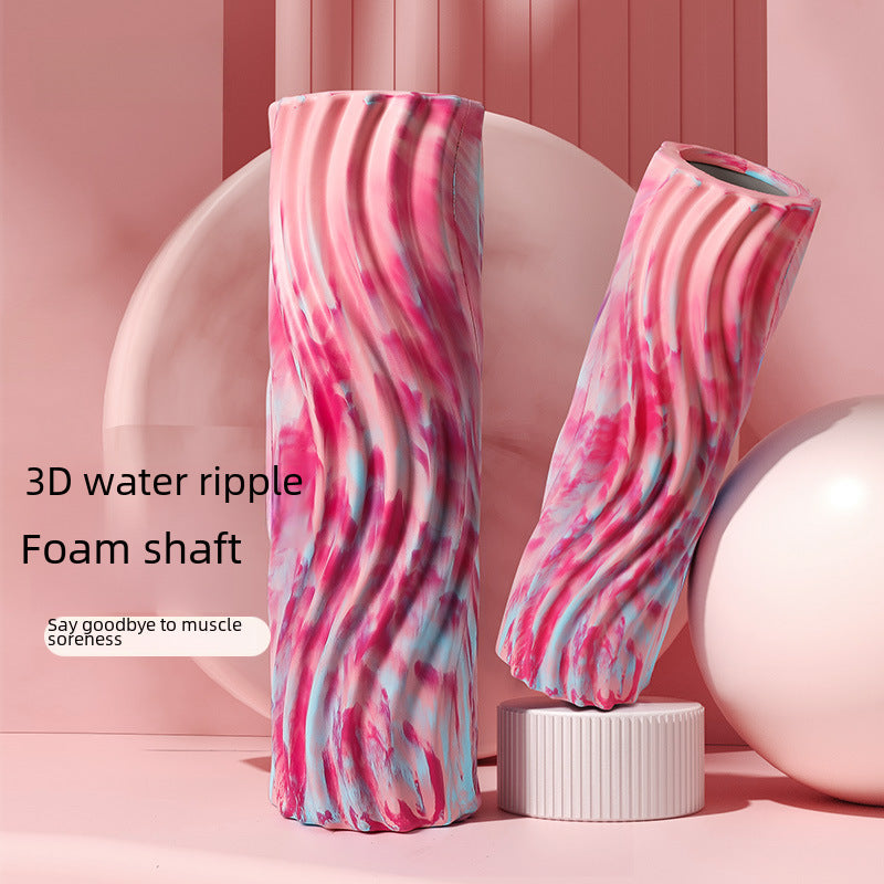 Rodillo de Espuma EVA Camuflado con Diseño de Dientes de Lobo: Cilindro de Masaje Hueco para Relajación Muscular y Yoga