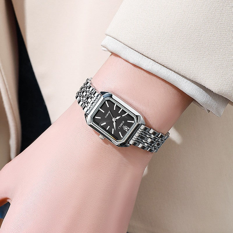 Reloj para Mujer Cuadrado de Acero Inoxidable – Estilo Moderno y Sofisticado