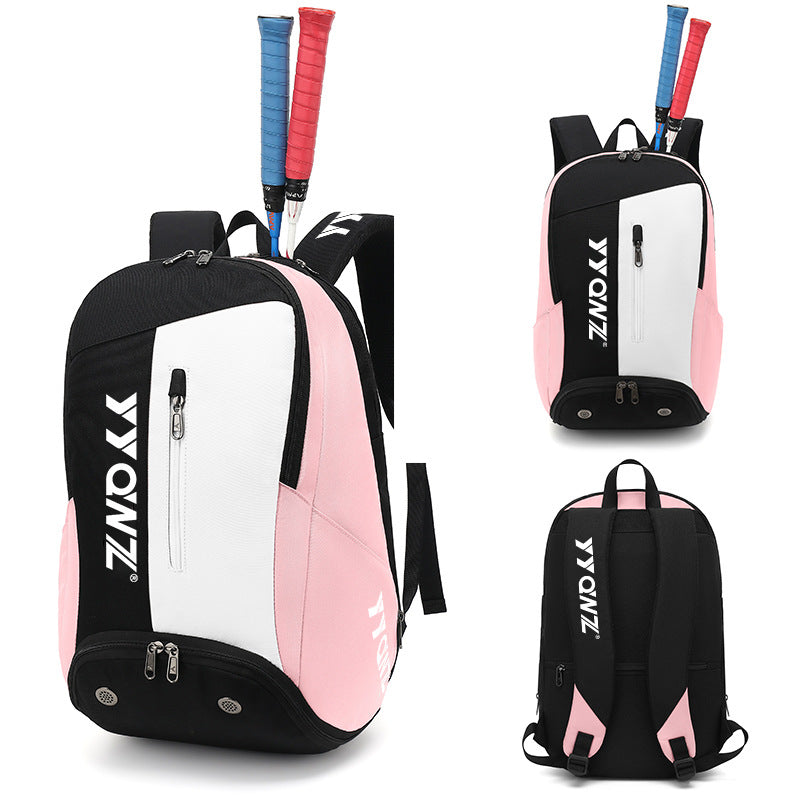 Mochila de Bádminton Unisex – Bolsa de Hombro para 3 Raquetas con Compartimentos Funcionales