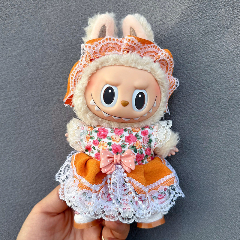 Bonitos conjuntos de Ropa y zapatos para muñecas:Accesorios para labubu de 17cm (Muñeca no incluida)