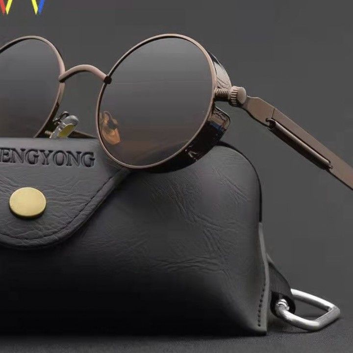 Gafas de Sol Redondas Cyberpunk con Lentes de Colores