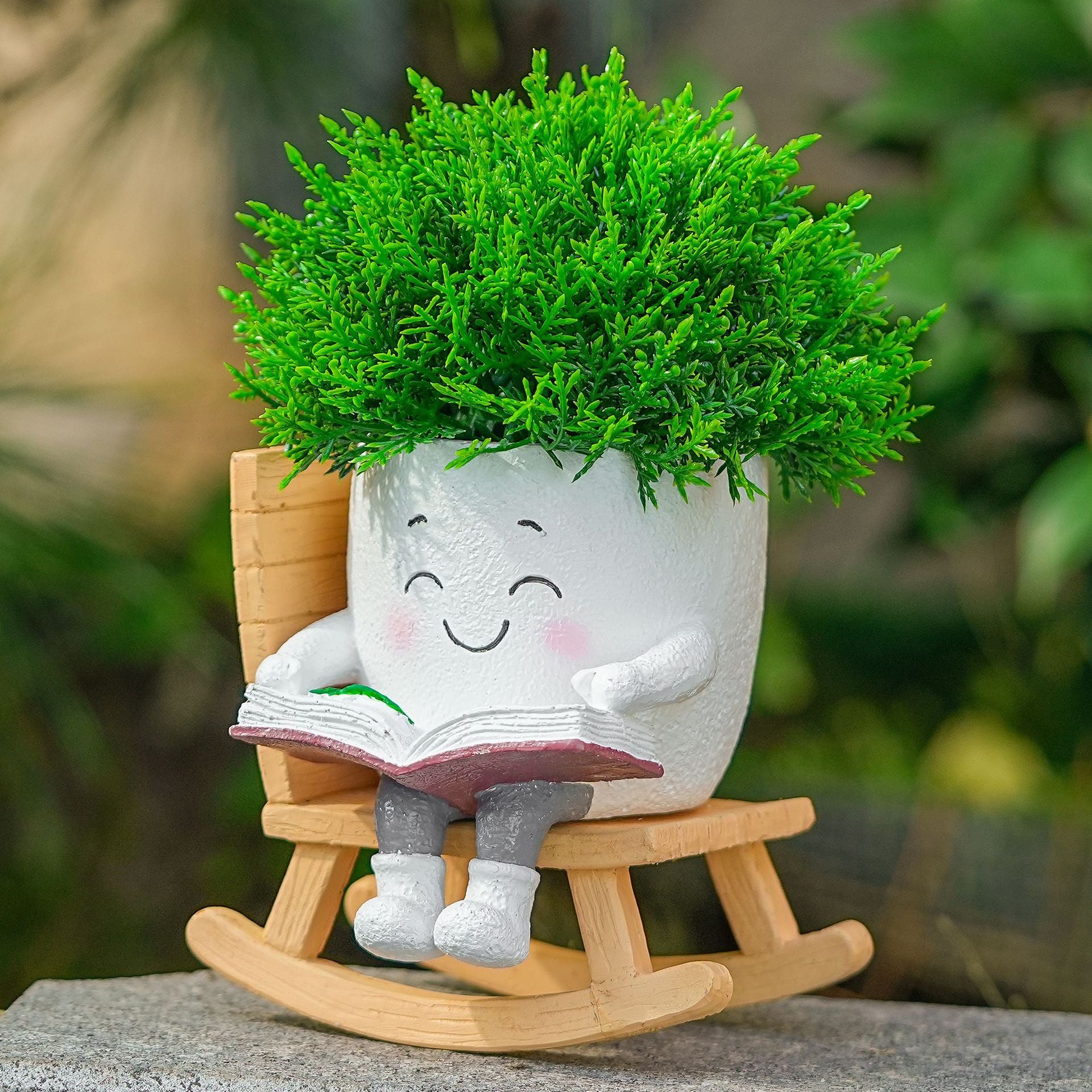 European & American Rocking Chairs: Resin Handicrafts for Flower Pots & Planting