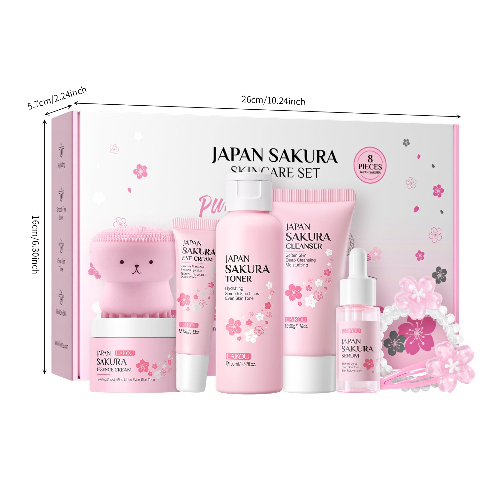 Conjunto de Cuidado Facial LAIKOU de 8 Piezas: Regalo de Cumpleaños con Productos de Belleza