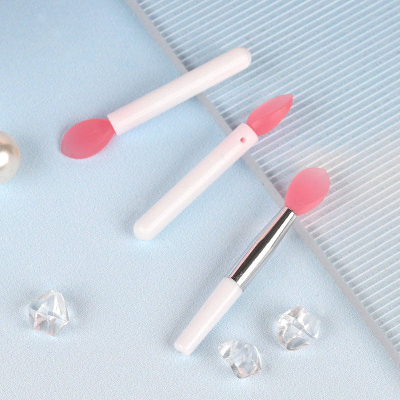 Mini Brocha de Silicona para Labios: Aplicador Portátil para Mascarillas, Labiales, Brillos y Sombras con Purpurina
