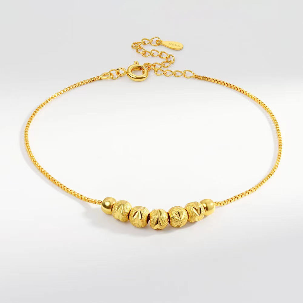 Pulsera Delicada con Bolitas Decoradas – Estilo Romántico para Mujer Joven