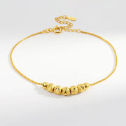 Pulsera Delicada con Bolitas Decoradas – Estilo Romántico para Mujer Joven